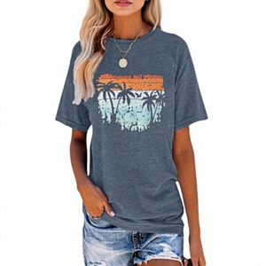 Camisetas de Verano para Mujer, Cómodas, Transpirables, Elásticas, de Manga Corta, Casuales, de Poliéster Tejido, Plisadas, Nuevas, Estilo Miyake, Venta al Por Mayor - Product Image 1
