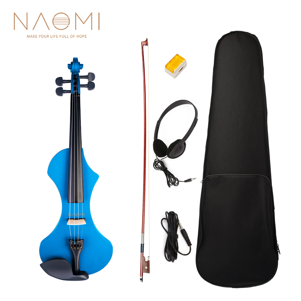 NAOMI 電動バイオリン 4/4 フルサイズ サイレントバイオリン 無垢材