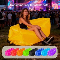 Canapé gonflable moderne pliable en tissu Oxford pour festival de musique, camping et extérieur, fauteuil inclinable individuel