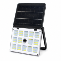 Lampe solaire de sécurité pliable avec télécommande, détecteur de mouvement PIR, étanche, LED, pour mur, clôture, patio, ferme, cour arrière