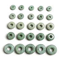 Perles rondes en jadéite naturelle, grandes perles à trou pour la fabrication de bracelets et colliers DIY, accessoires en gros