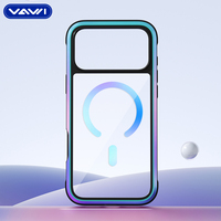 Étui de téléphone magnétique coloré en polycarbonate résistant aux chocs VAWI B424 pour iPhone 15 16 17 Pro Max pour téléphones Android Samsung S25 Ultra