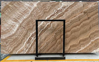 Nouvelle dalle de marbre Onyx brun paon marbre Onyx dalle pour la décoration de panneau mural à la maison
