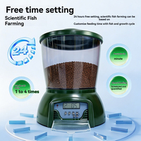 Distributeur automatique de nourriture pour poissons, minuterie programmable, capacité de 4,5 L, plastique ABS, étanche, nourrisseur d'aquarium extérieur