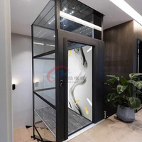 Ascenseur résidentiel privé compact à installation facile, ascenseur pour passagers 3 étages, ascenseurs domestiques 5 étages pour intérieur et extérieur