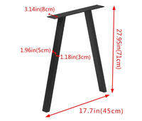 Pieds de table à manger modernes en métal en forme de T, robustes, personnalisés, de style mi-siècle, de Guangdong, vente en gros Sondoly