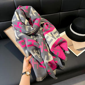 ラグジュアリー デザイナー ブランド パシュミナ ショール 高品質 新作 ファッション 冬 暖かい 厚手 スカーフ レディース 両面 ストール - Product Image 6