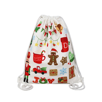 Sac à dos personnalisé réutilisable en toile de coton avec cordon de serrage sac à chaussures fourre-tout pour enfants