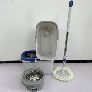 Serpillère rotative à 360° en acier inoxydable avec seau, système de nettoyage de sol professionnel au design moderne pour la maison et le <span class=keywords><strong>bureau</strong></span> - Product Image 1