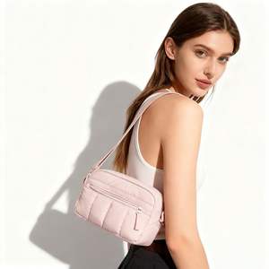 Bolso Bandolera Acolchado de Moda para Mujer, Bolso de Hombro Ligero, Mini Bolso de Viaje con Cierre de Cremallera, Portátil - Product Image 3