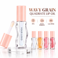 Huile à lèvres hydratante et repulpante à changement de couleur, design vague, 3 ml, 6 styles, faible MOQ, vente en gros à partir d'1 pièce