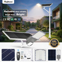 Lampadaire solaire LED haute efficacité MG90 400W IP67 avec batterie DC pour extérieur, autoroute, jardin, chemin, communauté, température de couleur réglable