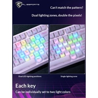 Clavier de jeu filaire FL ESPORTS Alpha75 75% en aluminium avec interrupteurs magnétiques, RT 0,005 mm, 8000 Hz, double zone lumineuse RGB, Gasket