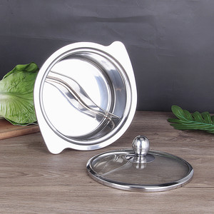 Yolecen Fabricant 24cm En Acier Inoxydable Petite Marmite Épaissie <span class=keywords><strong>Whirlpool</strong></span> Shabu-Shabu One-Person One-Pot 14-18 Rotation - Product Image 4