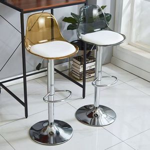 Silla de Bar Moderna, Resistente y Sencilla, Giratoria y Transparente, de Plástico, para el Hogar, Bar, Comedor, Parque, Almacén, Taller - Product Image 2