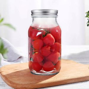 Bocaux Mason en Verre Borosilicate Fait Main Personnalisés OEM, Sans BPA, à Large Ouverture, Qualité Alimentaire, avec Couvercle en Silicone pour Boissons et Conserves - Product Image 4