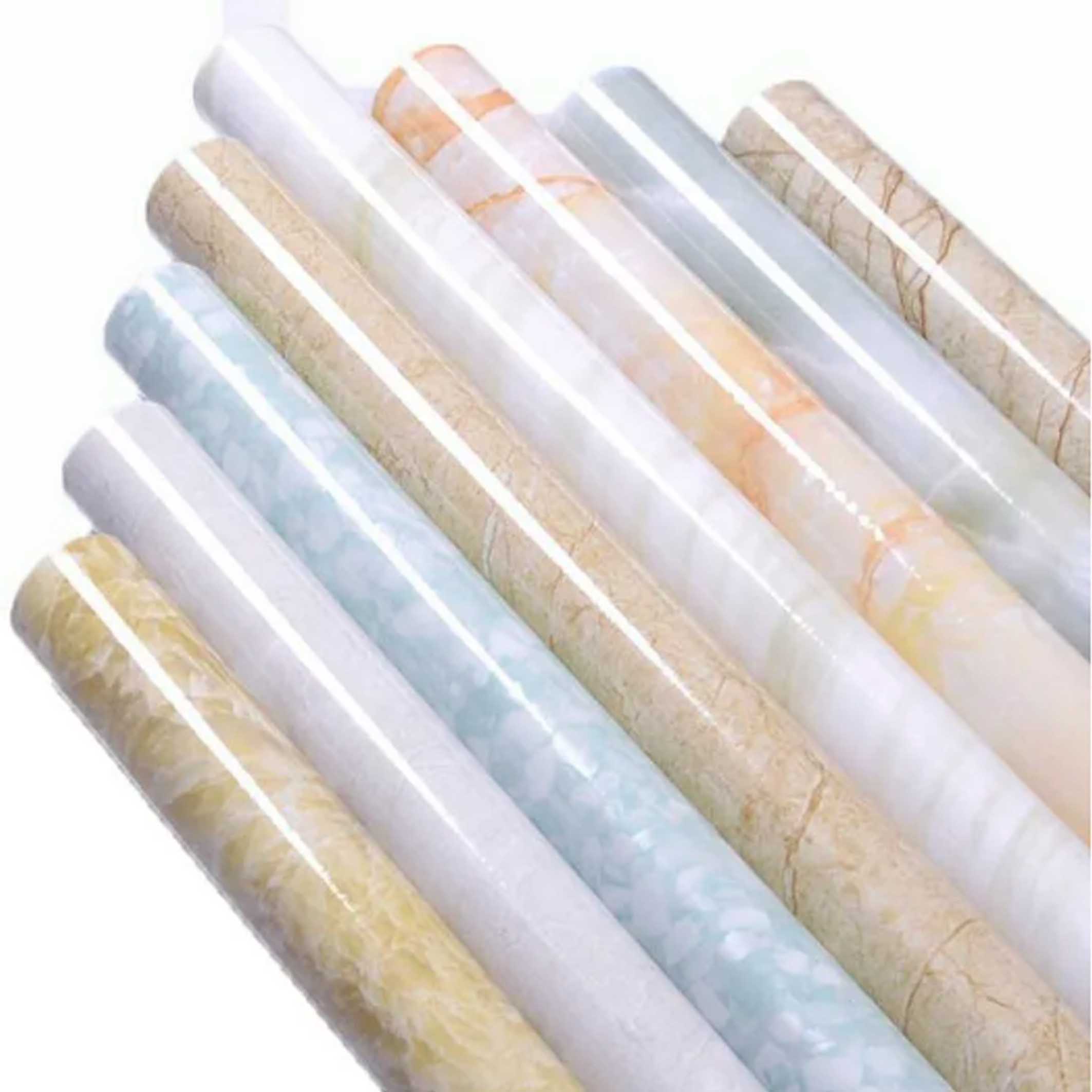 Oil Proof Self Adhesive Wallpaper for Wall Kitchen High Temperature Resistance Self-adhesive Marble Decor Protective Film
