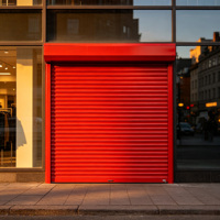 Porte et portail à enroulement en aluminium résistant au vent, design minimaliste, pour usage côtier, idéales pour les entrepôts d'usines soumis aux typhons