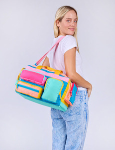 <span class=keywords><strong>Sac</strong></span> de <span class=keywords><strong>voyage</strong></span> personnalisé à grande capacité avec empiècements de couleur, <span class=keywords><strong>sac</strong></span> de <span class=keywords><strong>sport</strong></span> de camping en nylon 21L - Product Image 6