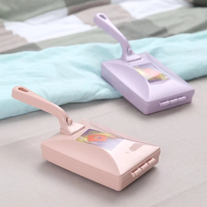 Brosse à poussière pour tapis, balayette à <span class=keywords><strong>miettes</strong></span> en plastique pour table de chevet, nettoyeur de poils d'animaux et de peluches, brosse collante pour vêtements - Product Image 6