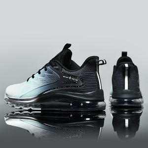 Chaussures de course tendance pour hommes, été printemps, taille extra large, coussin d'air pleine longueur, surface tissée antidérapante, respirante, décontractée - Product Image 6