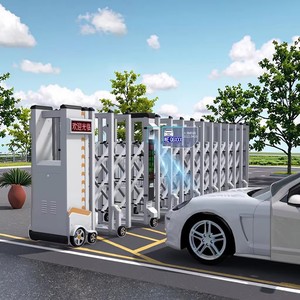 Porte automatique rétractable en alliage d'aluminium avec caméra HD de reconnaissance de plaque d'immatriculation, fabriquée par l'usine Shengshihchanglong - Product Image 1