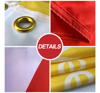 Drapeau publicitaire extérieur personnalisé avec logo imprimé, 3x5 pieds, double face, résistant à la décoloration, en tissu robuste, vente en gros