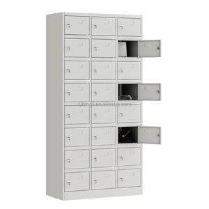 Modern 24-<b>Box</b> Personal Steel Storage Locker with Key-Lock Gym <b>Filing</b> Cabinet for Offices Knock-Down Structure - Product Image 1