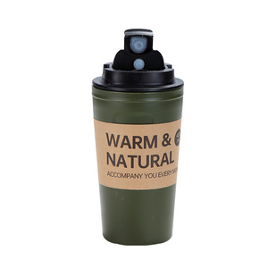 Tragbare 500ml Student Wasser becher Wieder verwendbare Sommer Kunststoff Hand benutzer definierte Logo Kaffeetasse mit Abdeckung Wärme isolierung und auslaufs icher - Product Image 5