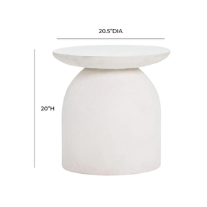Sophia Indoor/Outdoor Concrete Side <b>Table</b> Sculptural Modern Accent <b>Table</b> for <b>Patio</b>, Living Room, Bedroom & Contemporary - Product Image 3