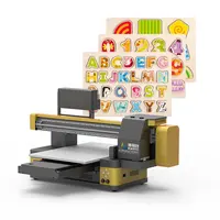 Fabricante de máquina de impresión de libros de fotos A2 impresora Uv de cama plana Digital para vidrio con gran precio 6090 impresora