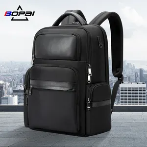 BOPAI Professional Men Business 15.6 Laptop Bag Custom Luxury Anti Theft Expandable Back Pack USB Charging Backpack