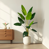 Palmier tropical artificiel moderne de 120 cm, résistant aux UV, plante oiseau de paradis en plastique à des fins décoratives