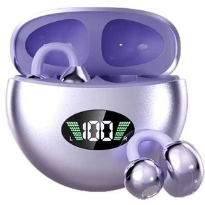 Auriculares Inalámbricos de Clip Abierto para la Oreja, Auriculares Estéreo HiFi con Pantalla Digital, Auriculares con Reducción de Ruido ENC - Product Image 1