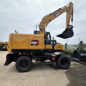 Excavatrice sur pneus SANY SY155W 15,5 tonnes Moteur Isuzu 0 heures Origine Hubei Modèle 2026 - Product Image 1