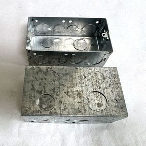 Bpjs JXH-2 Anh Tiêu Chuẩn Thép Mạ Kẽm Kim Loại Đôi Trở Lại Hộp Một Gang 35Mm Sâu <span class=keywords><strong>Flush</strong></span>-Gắn Quảng Trường Điện Ngã Ba - Product Image 3