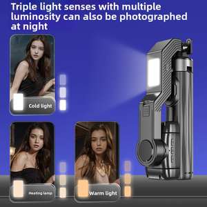 2025 Vente Flash Q31 <span class=keywords><strong>Trépied</strong></span> à Suivi Facial Lumière <span class=keywords><strong>LED</strong></span> Télécommande Sans Fil Stabilisateur Cardan de Poche pour <span class=keywords><strong>Téléphone</strong></span> Diffusion en Direct et Perche à Selfie - Product Image 6