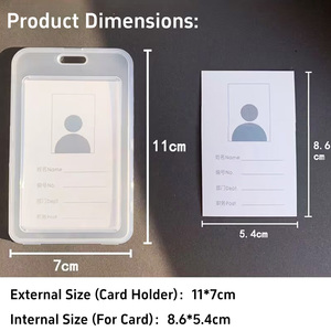 Porte-badge horizontal transparent en PP pour étudiants et personnel scolaire, avec logo personnalisé, vente en gros - Product Image 5