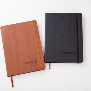 Factory Direct Sale Kunden spezifische klassische Büro Holz Textur PU Cover Notebook Papier Notizbuch Tagebuch mit Magic Button