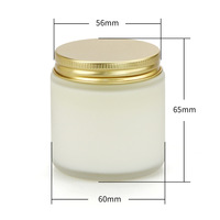 Cadeaux de mariage Invité Cire de soja naturelle Marque privée Bougie parfumée en verre d'aromathérapie avec couvercle en or