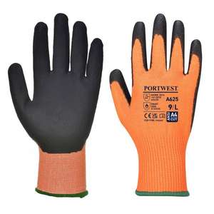 PORTWEST - A625O8RS Vis-<b>Tex</b> cut resistant polyurethane orange/black glove - EAN 5036108312443 GLOVES - Product Image 1