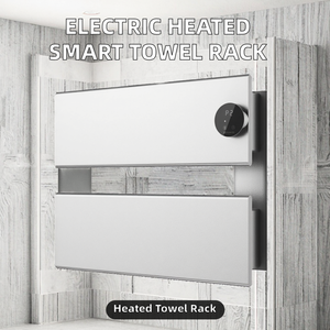 Sèche-serviettes électrique intelligent en aluminium à écran tactile, température constante, plaque large, mural, chauffage moderne pour salle de bain - Product Image 2