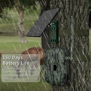 A8 Caméra de chasse sauvage 4G Lte Trail Caméra SIM sans fil 940 sans lueur Caméra de vision nocturne pour la chasse Camo vert avec panneau solaire - Product Image 3