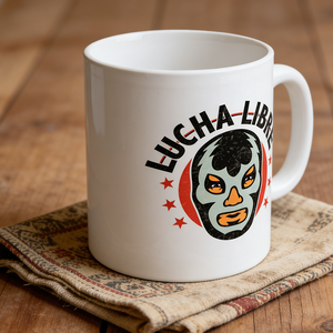 Lucha <span class=keywords><strong>Libre</strong></span> Retro Mexikanischer Wrestler Kaffeebecher 12oz Sammlerstück Luchador Tasse - Product Image 4