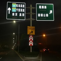 Poteau de signalisation à affichage LED d'extérieur Écran publicitaire en acier étanche pour l'utilisation de Road Square & Intersection