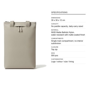 กระเป๋าโท้ท Pickleball Slim Matte Daily Tote 900D สำหรับใส่ไม้เทนนิสและไม้พาเดล  รับสกรีนโลโก้ ขายส่ง - Product Image 6