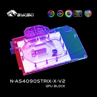 Bykski N-AS4090STRIX-X-V2 RGB GPU Water Block untuk ROG Strix RTX 4090 D TUF Kartu Grafis Pendingin Cair