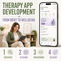 Soluciones de Aplicaciones de Terapia de Salud Mental Confiables para iOS y Android con Emparejamiento de Terapeutas, Reserva de Citas y Sesión de Video LionCreate