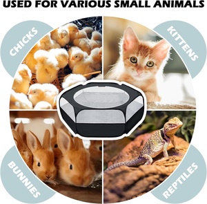 Jaula portátil <span class=keywords><strong>para</strong></span> ejercicio al aire libre <span class=keywords><strong>para</strong></span> mascotas, corralito negro impermeable y transpirable <span class=keywords><strong>para</strong></span> mascotas <span class=keywords><strong>para</strong></span> animales pequeños, pollos, hámsteres, conejillos de indias - Product Image 5