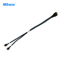 MIwin Spezielles Stromkabel 8611 8X zu 2* 8611 4X 450mm Langes Verbindungskabel Motherboard-Backplane-Computerkabel für Server